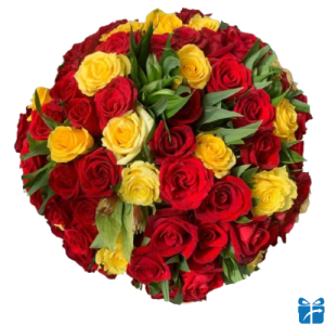 Red and Yellow Rose Flower Set - Image 1